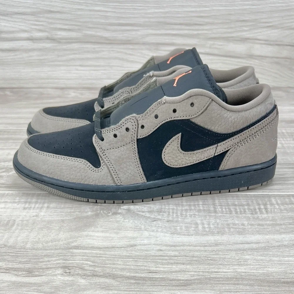 Nike Air Jordan 1 Low  Shoes Black Olive Gray Mango IB7109-005 Men's Size 8